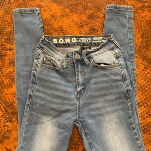 Song high rise skinny ankle jeans